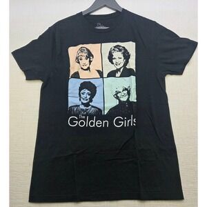 The Golden Girls Graphic T-Shirt Black‎ Pop Art Crewneck Cotton Womens Size M